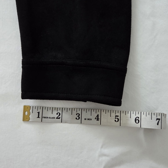 Frye Suede Like Button Front Jacket Stretch Womens M (Estimate) Black - Picture 7 of 9